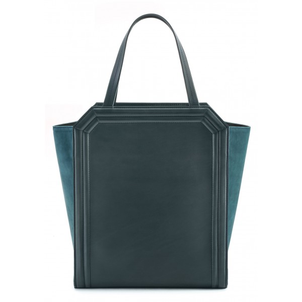 Aleksandra Badura - Clio Bag - Calfskin Bag - Teal - Luxury High Quality Leather Bag