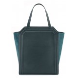 Aleksandra Badura - Clio Bag - Calfskin Bag - Teal - Luxury High Quality Leather Bag