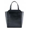 Aleksandra Badura - Clio Bag - Calfskin & Eel Bag - Midnight Blue - Luxury High Quality Leather Bag