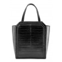 Aleksandra Badura - Clio Bag - Calfskin & Eel Bag - Carbon Black - Luxury High Quality Leather Bag