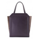 Aleksandra Badura - Clio Bag - Calfskin & Snake Bag - Purple - Luxury High Quality Leather Bag