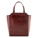 Aleksandra Badura - Clio Bag - Calfskin & Eel Bag - Marsala - Luxury High Quality Leather Bag