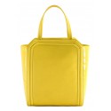 Aleksandra Badura - Clio Bag - Calfskin & Snake Bag - Lemon - Luxury High Quality Leather Bag