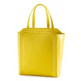 Aleksandra Badura - Clio Bag - Calfskin & Snake Bag - Lemon - Luxury High Quality Leather Bag