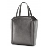 Aleksandra Badura - Clio Bag - Goatskin Bag - Graphite - Luxury High Quality Leather Bag