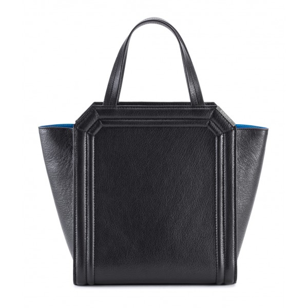 Aleksandra Badura - Clio Mini Bag - Goatskin Shopper Bag - Onyx - Luxury High Quality Leather Bag