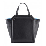 Aleksandra Badura - Clio Mini Bag - Goatskin Shopper Bag - Onyx - Luxury High Quality Leather Bag