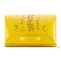 Aleksandra Badura - Privee Clutch - Goatskin Envelope Clutch - Lemon - Luxury High Quality Leather Bag