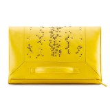 Aleksandra Badura - Privee Clutch - Goatskin Envelope Clutch - Lemon - Luxury High Quality Leather Bag