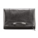 Aleksandra Badura - Privee Clutch - Goatskin Envelope Clutch - Graphite - Luxury High Quality Leather Bag