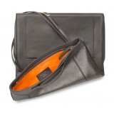 Aleksandra Badura - Privee Clutch - Goatskin Envelope Clutch - Graphite - Luxury High Quality Leather Bag