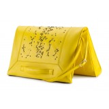 Aleksandra Badura - Privee Clutch - Goatskin Envelope Clutch - Lemon - Luxury High Quality Leather Bag