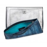 Aleksandra Badura - Privee Clutch - Calfskin & Python Envelope Clutch - Fuchsia - Luxury High Quality Leather Bag
