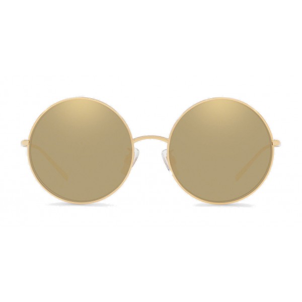 Dolce & Gabbana - Gold Plated Round Sunglasses - Gold Plated - Dolce & Gabbana Eyewear