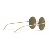 Dolce & Gabbana - Gold Plated Round Sunglasses - Gold Plated - Dolce & Gabbana Eyewear