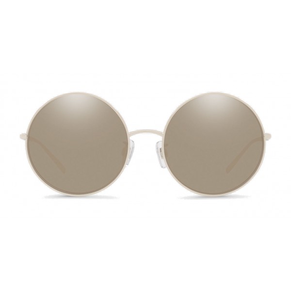 Dolce & Gabbana - Gold Plated Round Sunglasses - Silver Plated - Dolce & Gabbana Eyewear