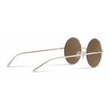 Dolce & Gabbana - Gold Plated Round Sunglasses - Silver Plated - Dolce & Gabbana Eyewear