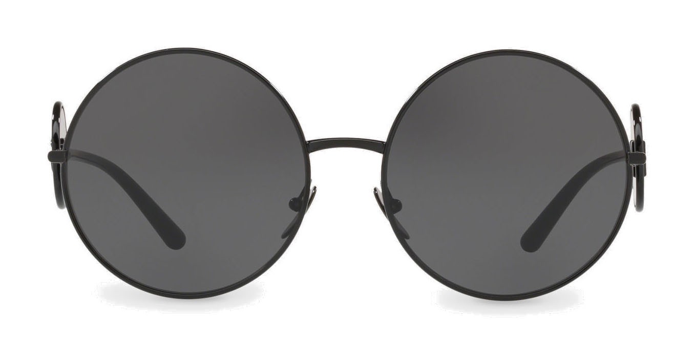 Dolce & Gabbana - Round Metal Sunglasses with DG Detail - Brilliant Black -  Dolce & Gabbana Eyewear - Avvenice
