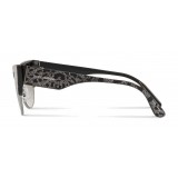 Dolce & Gabbana - Sunglasses Cat-Eye in Acetate - Leo with Silver Glitter - Dolce & Gabbana Eyewear