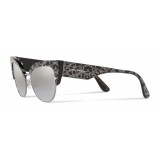 Dolce & Gabbana - Sunglasses Cat-Eye in Acetate - Leo with Silver Glitter - Dolce & Gabbana Eyewear