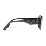 Dolce & Gabbana - Sunglasses Oval in Acetate - Leo with Silver Glitter - Dolce & Gabbana Eyewear