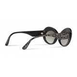 Dolce & Gabbana - Sunglasses Oval in Acetate - Leo with Silver Glitter - Dolce & Gabbana Eyewear