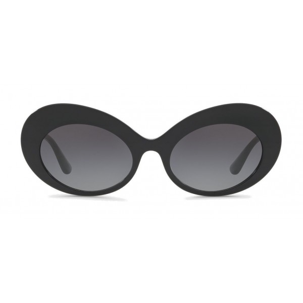 Dolce & Gabbana - Sunglasses Oval in Acetate - Black - Dolce & Gabbana Eyewear