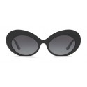 Dolce & Gabbana - Sunglasses Oval in Acetate - Black - Dolce & Gabbana Eyewear