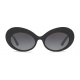 Dolce & Gabbana - Sunglasses Oval in Acetate - Black - Dolce & Gabbana Eyewear