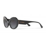 Dolce & Gabbana - Occhiale da Sole Ovale in Acetato - Nero - Dolce & Gabbana Eyewear