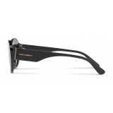 Dolce & Gabbana - Sunglasses Oval in Acetate - Black - Dolce & Gabbana Eyewear