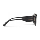 Dolce & Gabbana - Sunglasses Oval in Acetate - Black - Dolce & Gabbana Eyewear