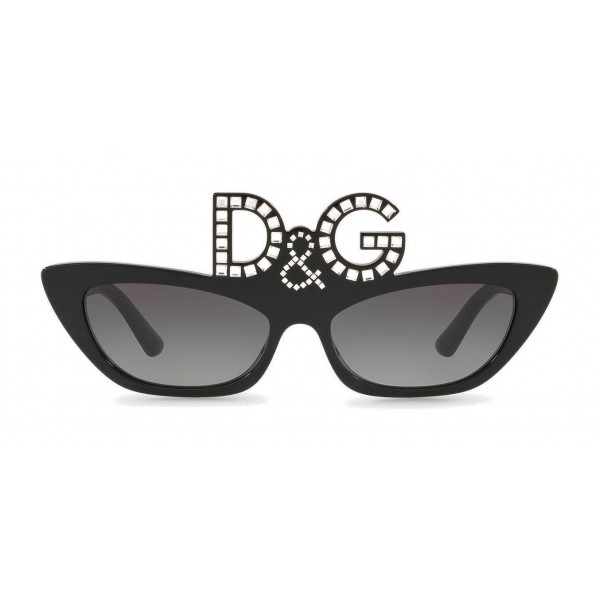 Dolce & Gabbana - Sunglasses Oval Cat-Eye Embellished with Crystals - Dolce & Gabbana Eyewear