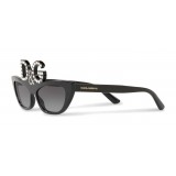 Dolce & Gabbana - Sunglasses Oval Cat-Eye Embellished with Crystals - Dolce & Gabbana Eyewear