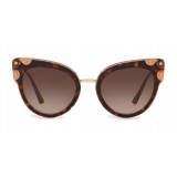 Dolce & Gabbana - Occhiali da Sole Cat-Eye in Acetato con Dettagli Metallici - Havana e Marrone - Dolce & Gabbana Eyewear