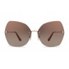 Dolce & Gabbana - Occhiali da Sole Butterfly con Dettagli Metallici - Oro Marrone - Dolce & Gabbana Eyewear