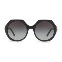 Dolce & Gabbana - Sunglasses in Nylon Fiber with Metal Plaque - Black - Dolce & Gabbana Eyewear