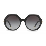 Dolce & Gabbana - Sunglasses in Nylon Fiber with Metal Plaque - Black - Dolce & Gabbana Eyewear