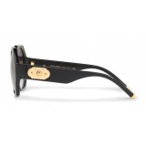 Dolce & Gabbana - Sunglasses in Nylon Fiber with Metal Plaque - Black - Dolce & Gabbana Eyewear