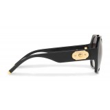 Dolce & Gabbana - Sunglasses in Nylon Fiber with Metal Plaque - Black - Dolce & Gabbana Eyewear