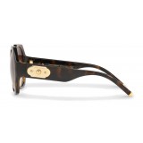 Dolce & Gabbana - Sunglasses in Nylon Fiber with Metal Plaque - Havana - Dolce & Gabbana Eyewear