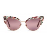 Dolce & Gabbana - Occhiale da Sole Cat-Eye in Acetato Stampa Floreale - Burgundy - Dolce & Gabbana Eyewear