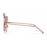 Dolce & Gabbana - Occhiale da Sole in Metallo Ispirazione Fiore - Oro Rosa - Dolce & Gabbana Eyewear