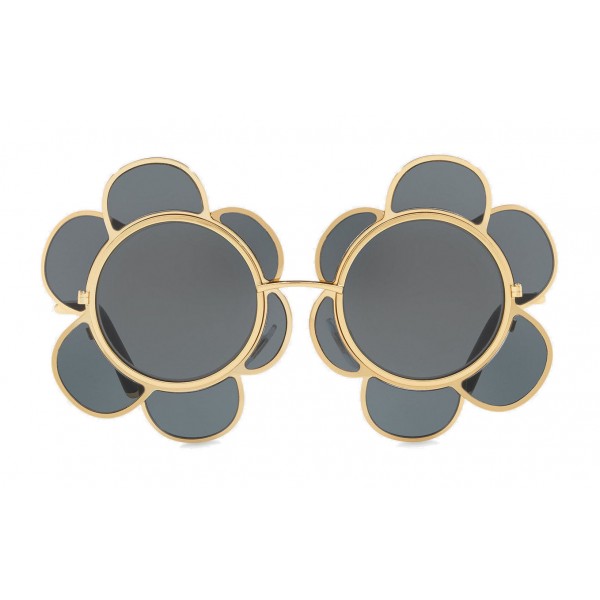 Dolce & Gabbana - Occhiale da Sole in Metallo Ispirazione Fiore - Oro - Dolce & Gabbana Eyewear