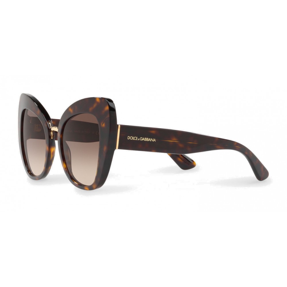Dolce & Gabbana Dark Brown Butterfly Ladies Sunglasses DG4438 3411/3 55  8056597855792 - Sunglasses, Dolce and Gabbana - Jomashop