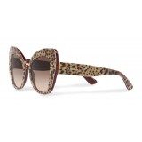 Dolce & Gabbana - Occhiale da Sole Butterfly in Acetato - Stampa Leo - Dolce & Gabbana Eyewear