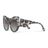 Dolce & Gabbana - Occhiale da Sole Cat-Eye in Pizzo Acetato - Pizzo Nero Sfumato - Dolce & Gabbana Eyewear