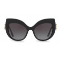 Dolce & Gabbana - Occhiale da Sole Cat-Eye in Acetato con Logo DG - Nero - Dolce & Gabbana Eyewear