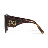 Dolce & Gabbana - Cat-Eye Sunglasses in Acetate with DG Logo - Havana - Dolce & Gabbana Eyewear