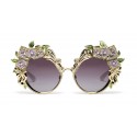 Dolce & Gabbana - Sunglasses in Metal Embroidery Ortensia - Gold and Embroidery Ortensia - Dolce & Gabbana Eyewear